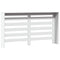 Radiatorombouw 149x20x82 cm bewerkt hout wit