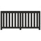 Radiatorombouw 175x20x82 cm bewerkt hout zwart