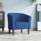 Kuipstoel stof blauw