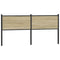 Hoofdbord 160 cm bewerkt hout en staal sonoma eikenkleurig