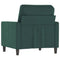 Fauteuil 60 cm fluweel donkergroen