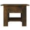 Salontafel 55x55x42 cm bewerkt hout gerookt eikenkleurig