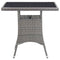 Tuintafel 80x80x74 cm poly rattan grijs