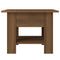 Salontafel 55x55x42 cm spaanplaat bruin eikenkleur