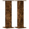 Speakerstandaards 2 st 30x30x95 cm bewerkt hout gerookt eiken