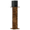 Speakerstandaards 2 st 30x30x95 cm bewerkt hout gerookt eiken