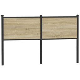 Hoofdbord 140 cm bewerkt hout en staal sonoma eikenkleurig