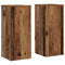 Plantenstandaards 2 st 30x30x70 cm bewerkt hout oud houtkleurig