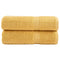 Handdoeken 2 st 600 g/m 50x100 cm 100% katoen goudkleurig