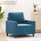 Fauteuil 60 cm fluweel blauw