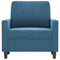 Fauteuil 60 cm fluweel blauw