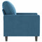 Fauteuil 60 cm fluweel blauw