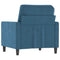 Fauteuil 60 cm fluweel blauw