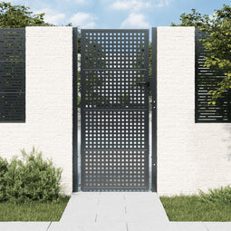 Poort 105x225 cm staal antracietkleurig