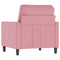 Fauteuil 60 cm fluweel roze