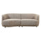 Tower living Leicester Bench Round Left 2,4 cement grey