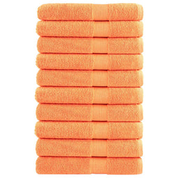 Handdoeken 10 st 600 g/m 100x200 cm 100% katoen oranje