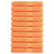Handdoeken 10 st 600 g/m 100x200 cm 100% katoen oranje