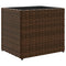 Plantenbak 36x30x32 cm poly rattan bruin