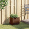 Plantenbak 36x30x32 cm poly rattan bruin