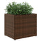 Plantenbak 36x30x32 cm poly rattan bruin
