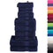 12-delige Handdoekenset 600 g/m 100% katoen marineblauw