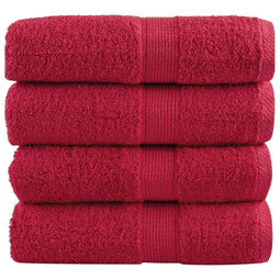 Washandjes 4 st 600 g/m 30x30 cm 100% katoen rood