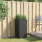 Plantenbak 40x40x80 cm poly rattan zwart