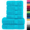 6-delige Handdoekenset 600 g/m 100% katoen turquoise