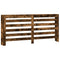 Radiatorombouw 175x20x82 cm bewerkt hout gerookt eikenkleurig