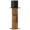 Speakerstandaards 2 st 30x30x80 cm bewerkt hout oud houtkleurig