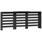 Radiatorombouw 205x21,5x83,5 cm bewerkt hout zwart