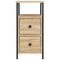 Nachtkastje 30x60x60 cm bewerkt hout sonoma eikenkleurig