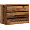 Ladekast 80x41x58 cm bewerkt hout oud houtkleurig