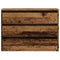 Ladekast 80x41x58 cm bewerkt hout oud houtkleurig