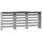 Radiatorombouw 205x21,5x83,5 cm bewerkt hout betongrijs