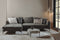 Tower living nottingham 2,5-ar + chaise l - adore 017 grey olive