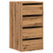 Ladekast 40x41x76 cm bewerkt hout artisanaal eikenkleurig