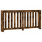 Radiatorombouw 175x20x82 cm bewerkt hout gerookt eikenkleurig