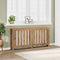 Radiatorombouw 175x20x82 cm bewerkt hout artisanaal eikenkleur