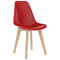 Eetkamerstoelen 4 st kunststof rood