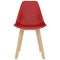 Eetkamerstoelen 4 st kunststof rood