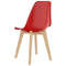 Eetkamerstoelen 4 st kunststof rood