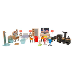 Small Foot - Houten Poppenhuis Meubeltjes Modern Complete Se