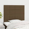 Hoofdborden 2 st 80x5x78/88 cm stof donkerbruin