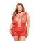 Ondergoed Set Baci Lingerie Lace Mini Dress Rood (Queen)