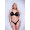 Ondergoed Set Baci Lingerie Crotchless G- Zwart M/L 2 Onderdelen