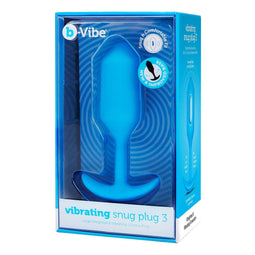 Anale Plug B-Vibe Vibrating Snug 3 Blauw (3,7 x 13,8 x 1 cm)