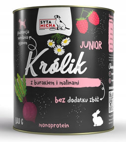 SYTA MICHA Junior Rabbit with beetroot and raspberries - nat hondenvoer - 800g