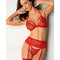 Ondergoed Set Obsessive 838-SEG-3 Rood L/XL